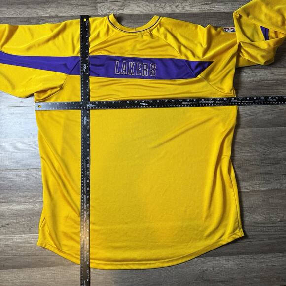 Vintage Nike Los Angeles Lakers Long Sleeve Warm Up Jersey Size XXL NBA Y2K - Picture 13 of 13
